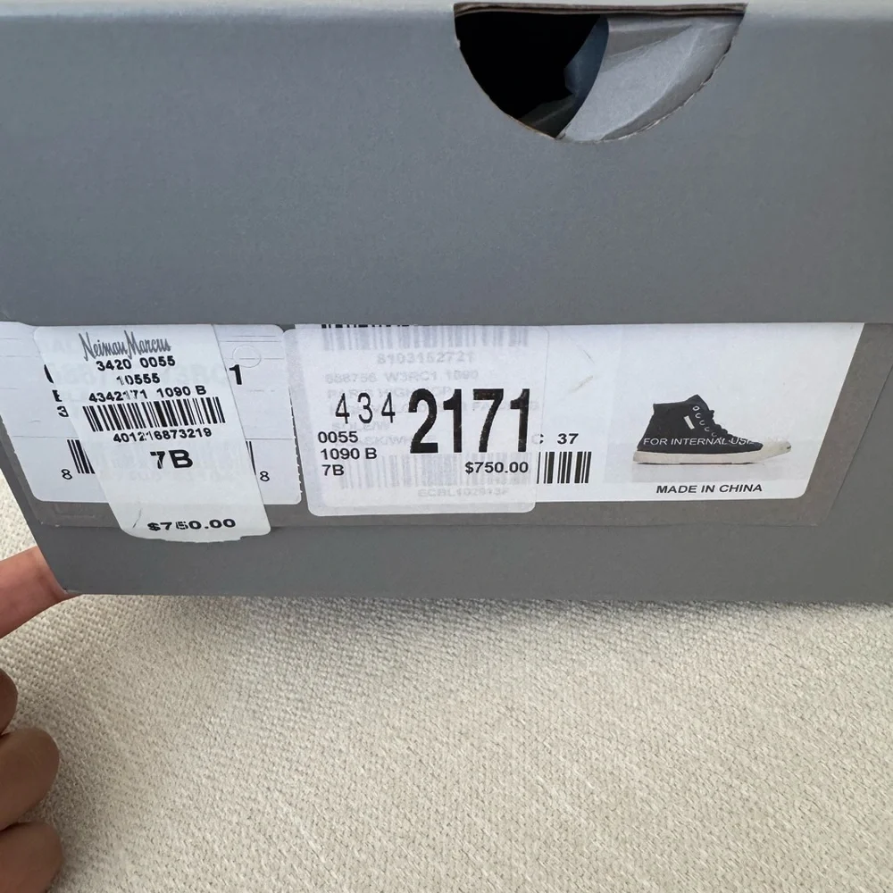 Balenciaga High Top Paris Sneakers - Picture 10 of 11